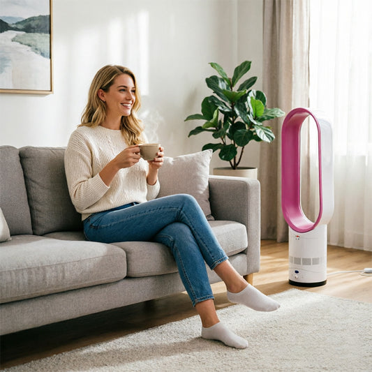 16-Inch Bladeless Tower Fan with Remote