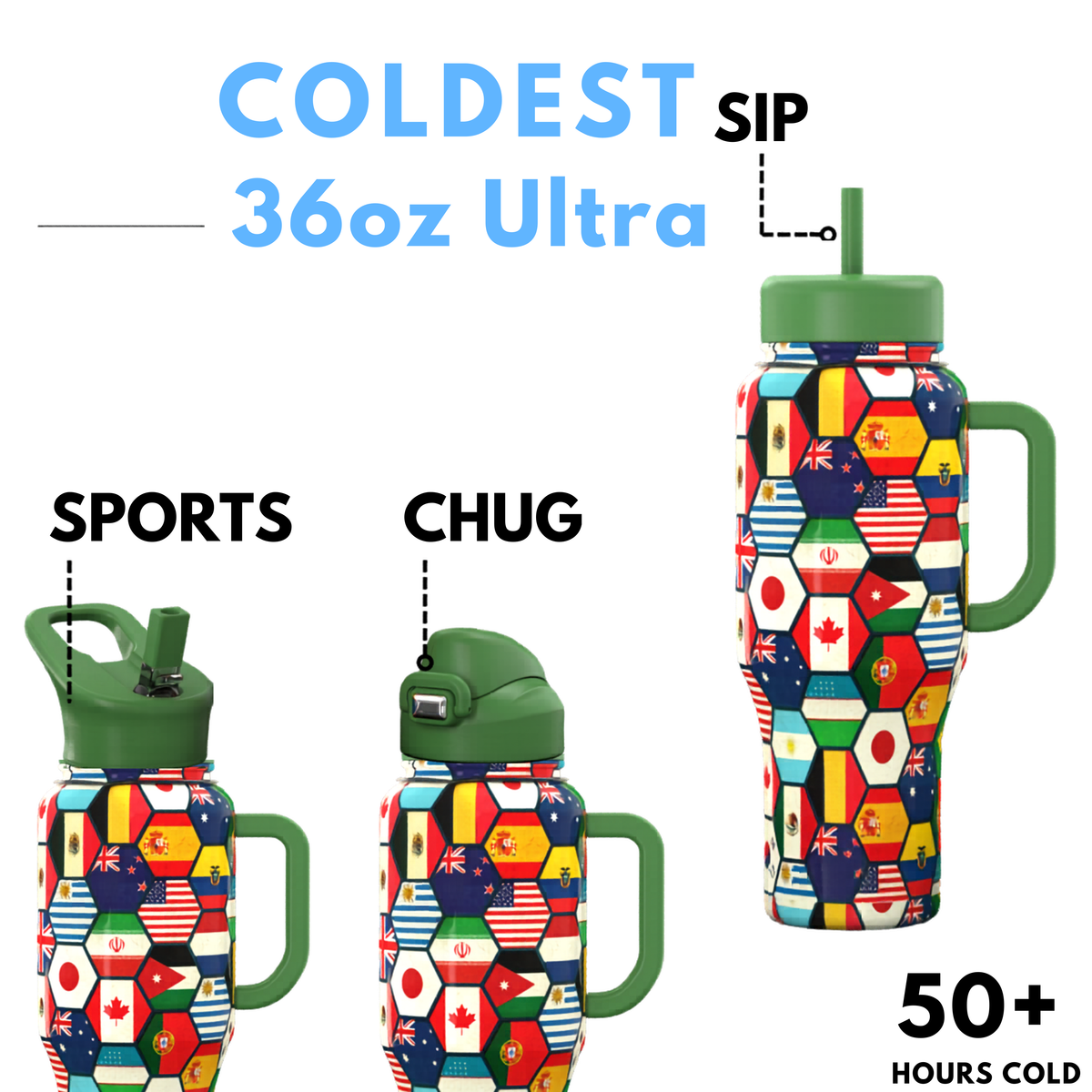 COLDEST 36 oz Limitless Ultra V8 Insulated Bottle