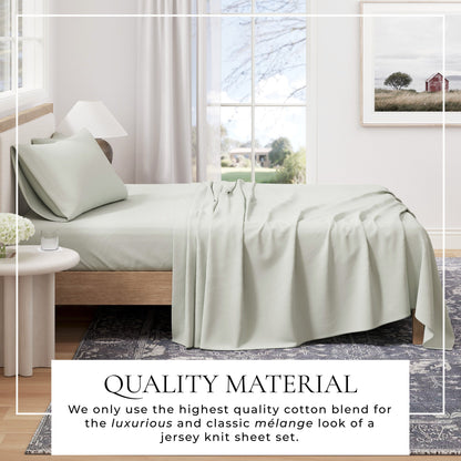 Carmen Heathered Jersey Knit Sheet Set