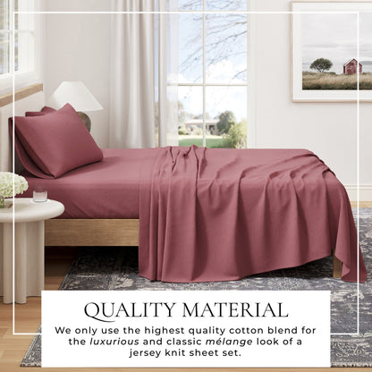 Carmen Heathered Jersey Knit Sheet Set