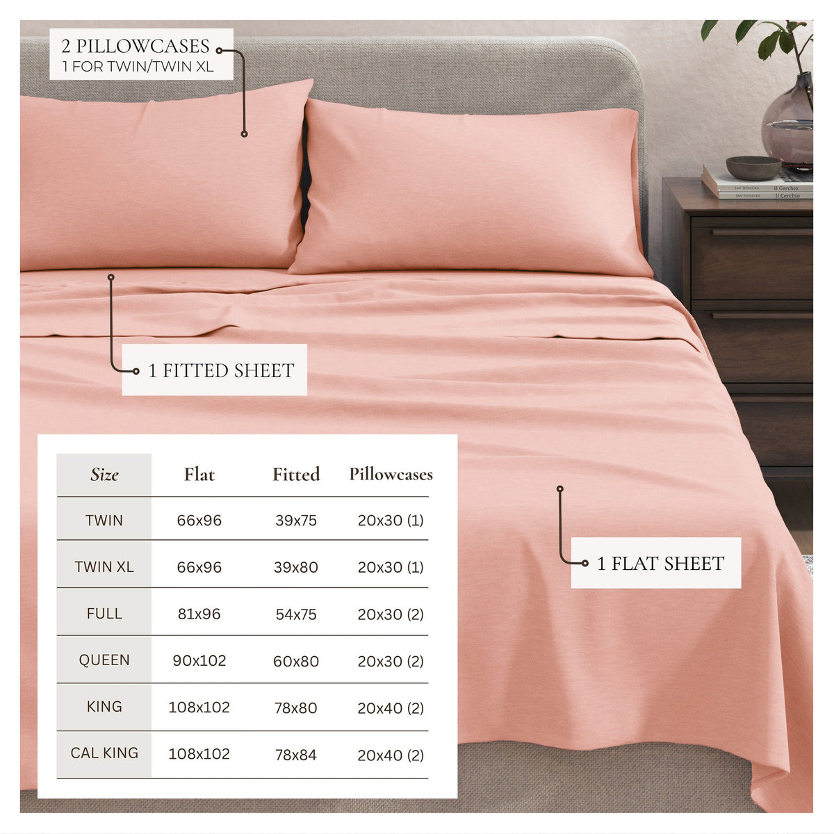 Carmen Heathered Jersey Knit Sheet Set