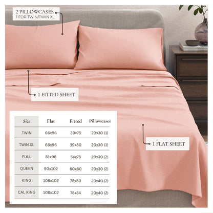 Carmen Heathered Jersey Knit Sheet Set