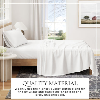 Carmen Heathered Jersey Knit Sheet Set