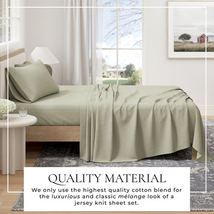 Carmen Heathered Jersey Knit Sheet Set
