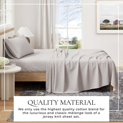 Carmen Heathered Jersey Knit Sheet Set