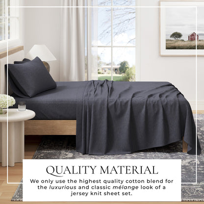 Carmen Heathered Jersey Knit Sheet Set