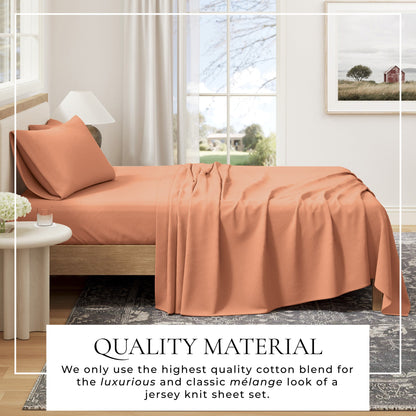 Carmen Heathered Jersey Knit Sheet Set