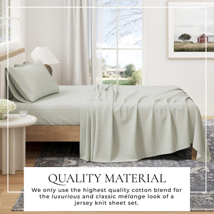 Carmen Heathered Jersey Knit Sheet Set