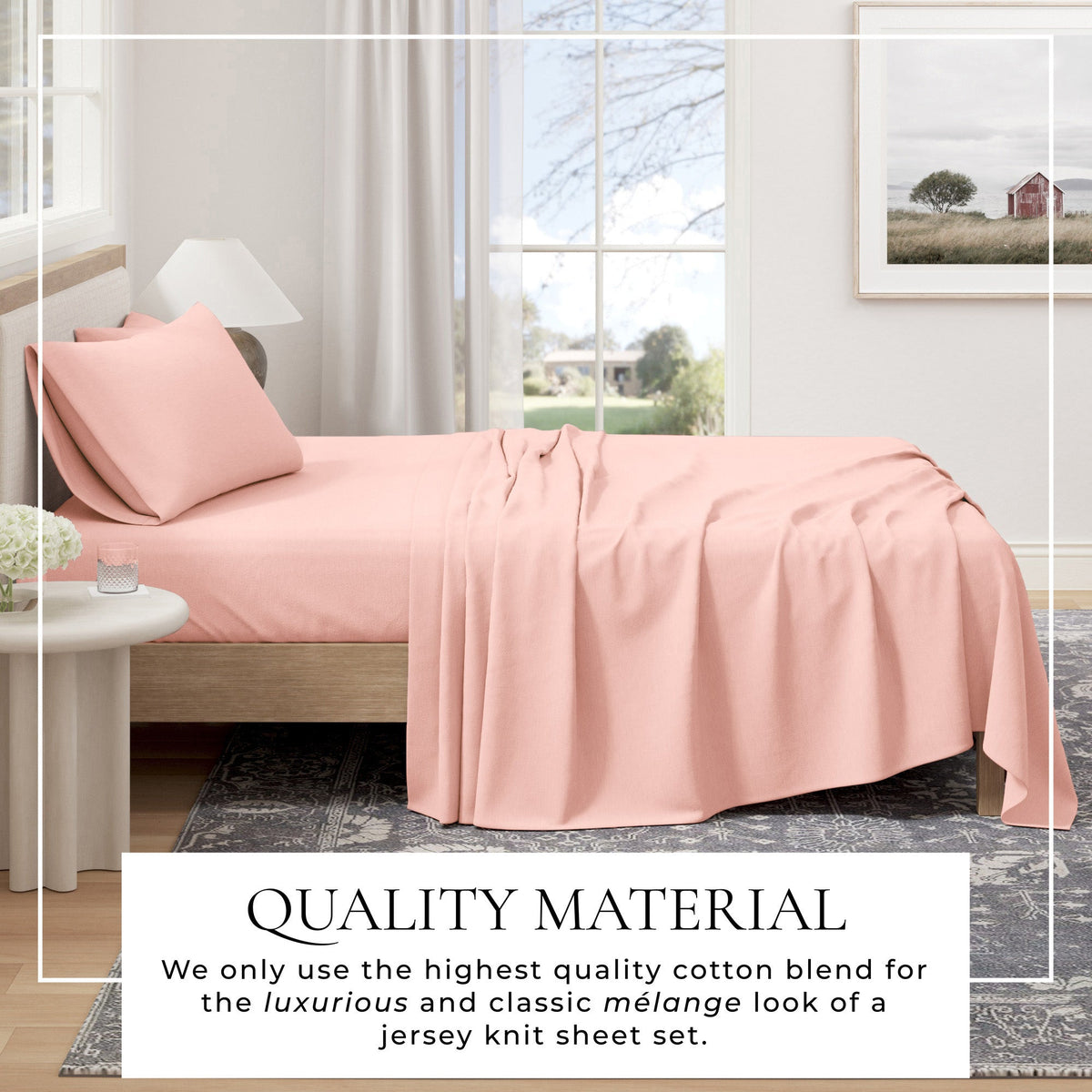 Carmen Heathered Jersey Knit Sheet Set
