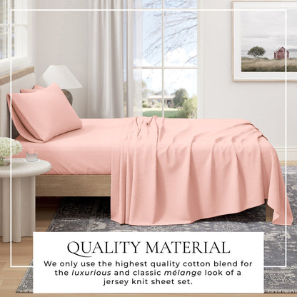 Carmen Heathered Jersey Knit Sheet Set