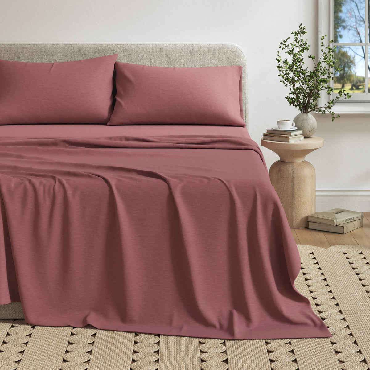 Carmen Heathered Jersey Knit Sheet Set
