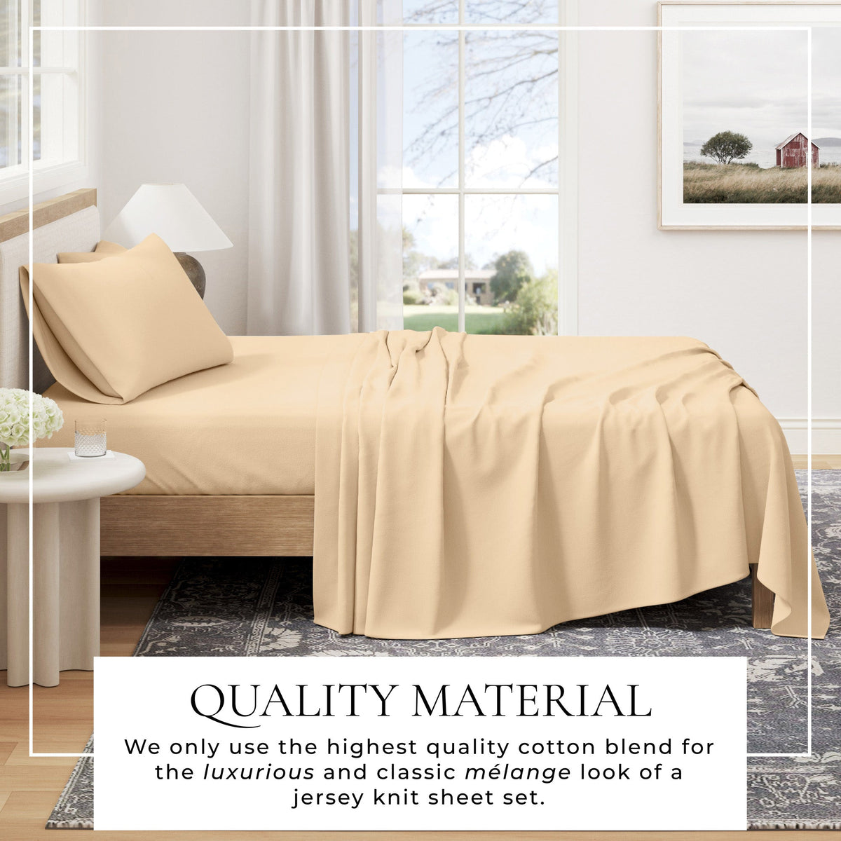 Carmen Heathered Jersey Knit Sheet Set