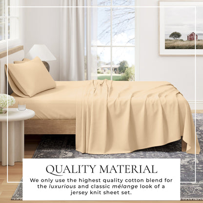 Carmen Heathered Jersey Knit Sheet Set