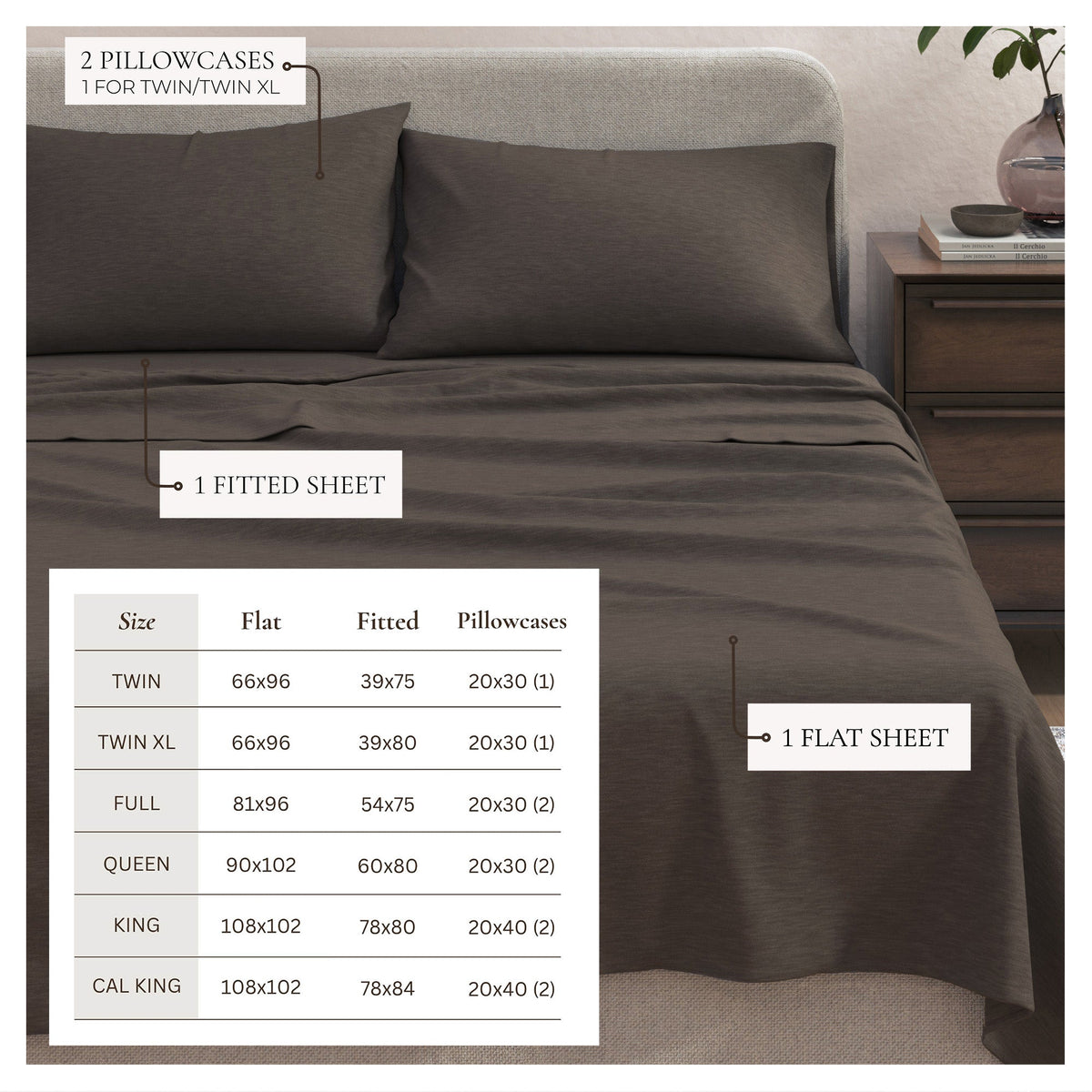 Carmen Heathered Jersey Knit Sheet Set