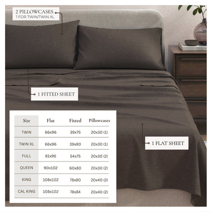 Carmen Heathered Jersey Knit Sheet Set