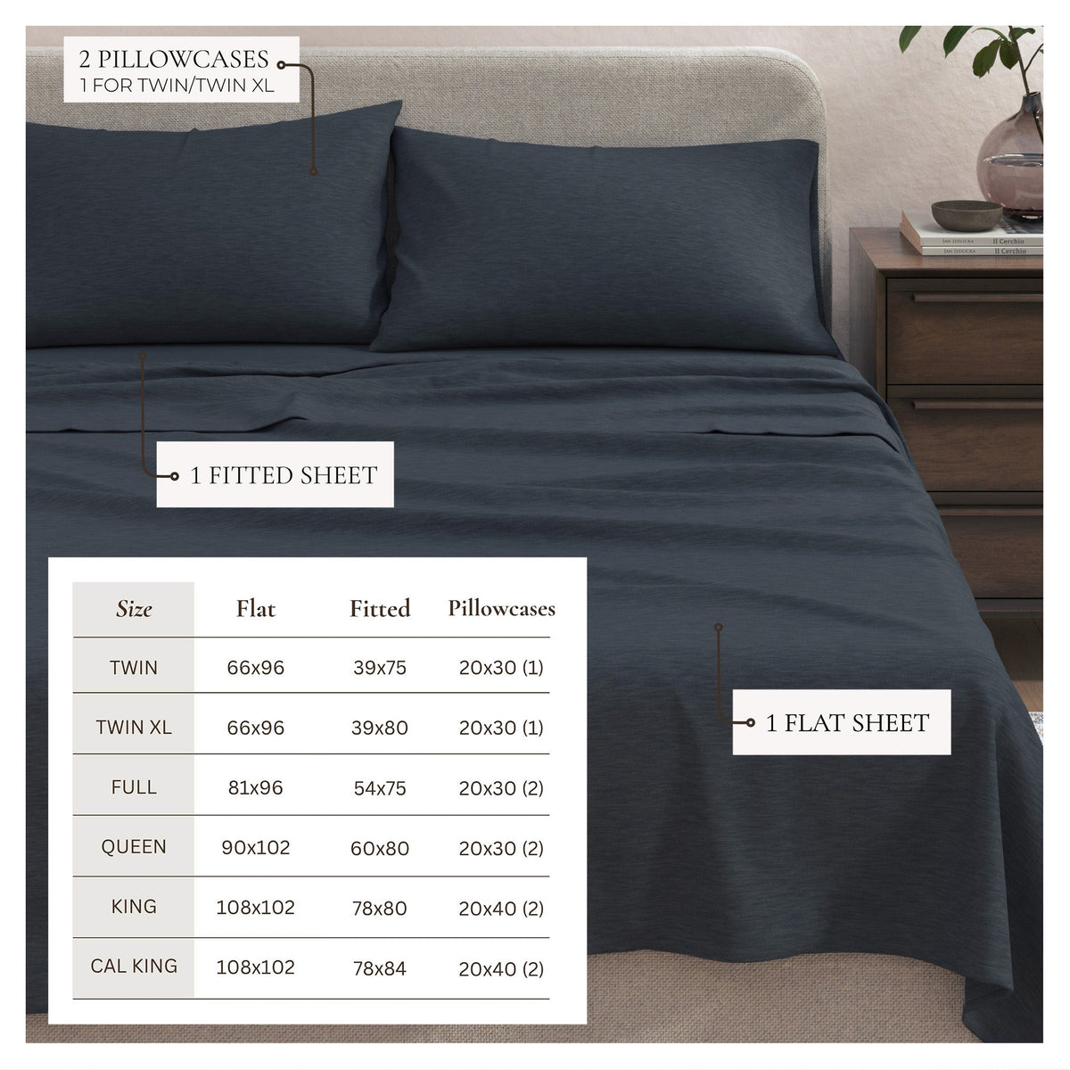 Carmen Heathered Jersey Knit Sheet Set