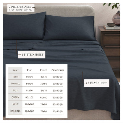 Carmen Heathered Jersey Knit Sheet Set