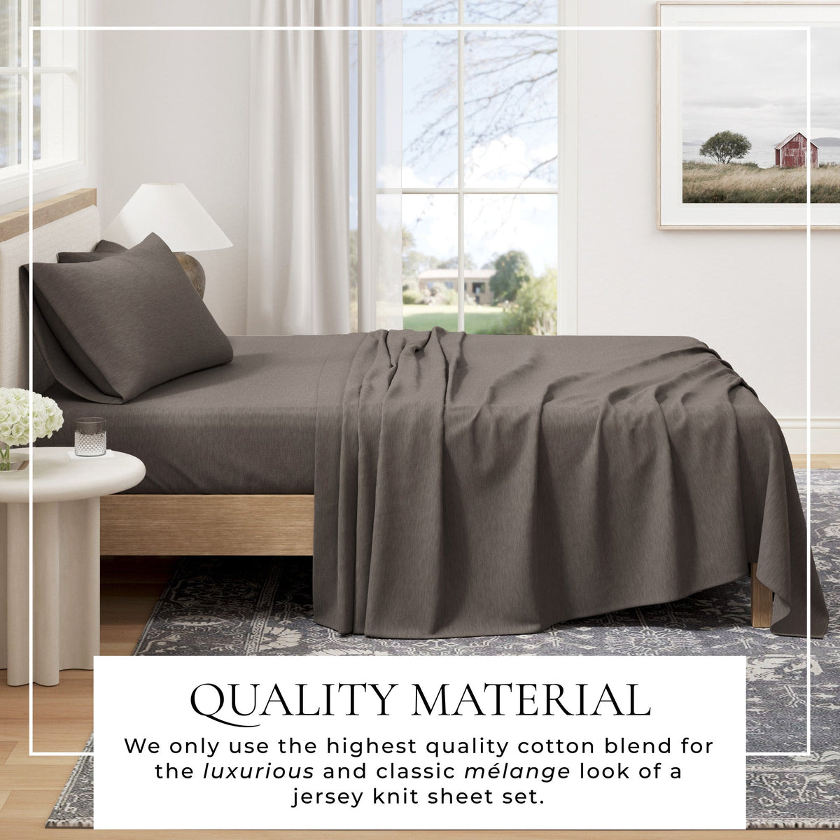 Carmen Heathered Jersey Knit Sheet Set