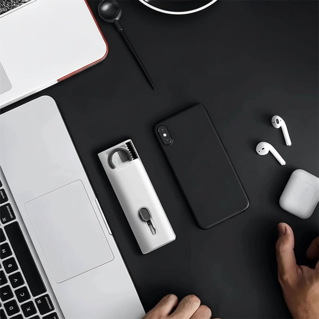 Versatile electronics cleaning tool for earbuds, smartphone, tablet, laptop, and computer accessories