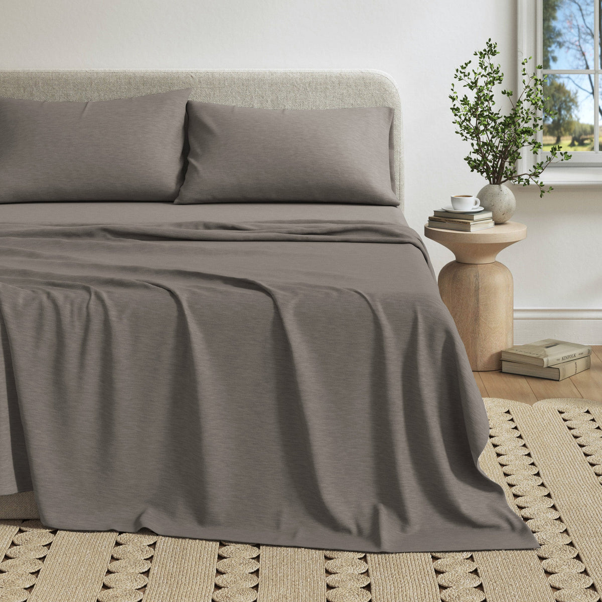 Carmen Heathered Jersey Knit Sheet Set