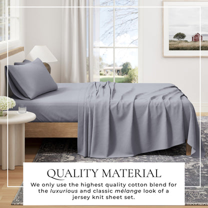 Carmen Heathered Jersey Knit Sheet Set