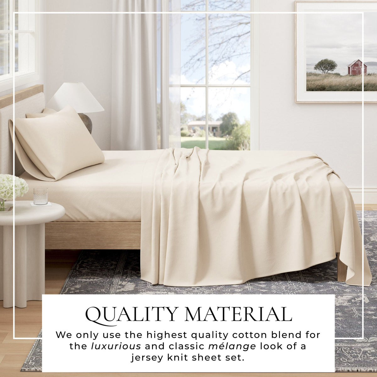 Carmen Heathered Jersey Knit Sheet Set