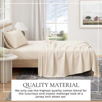 Carmen Heathered Jersey Knit Sheet Set